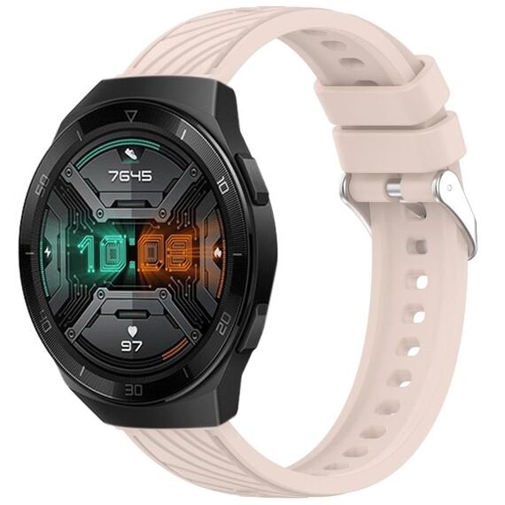 Per Huawei Watch GT 2E Cinturino in silicone con trama a strisce da 22 mm (rosa)