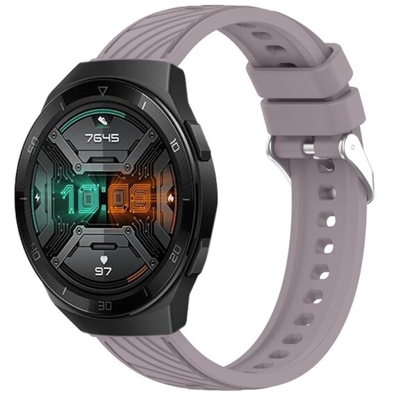 Per Huawei Watch GT 2E Cinturino in silicone con trama a strisce da 22 mm (viola Roland)