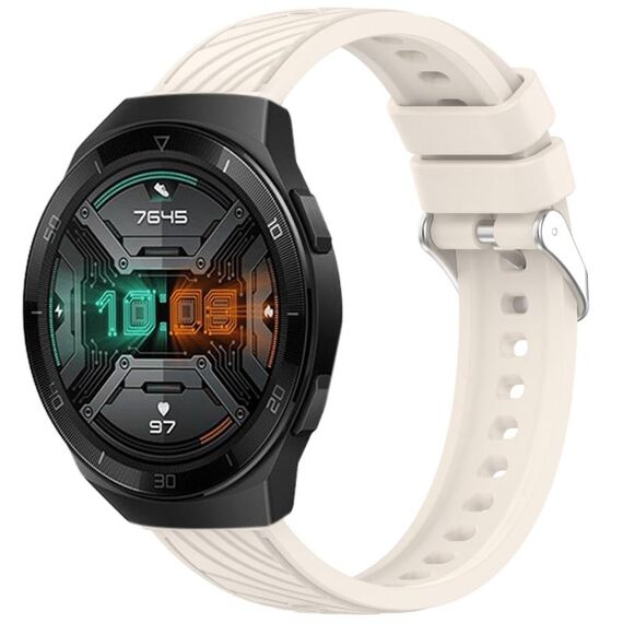 Per Huawei Watch GT 2E Cinturino in silicone con trama a strisce da 22 mm (Starlight)