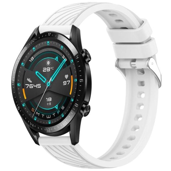 Per Huawei GT2 46mm Stripe Texture 22mm Cinturino in silicone (bianco)