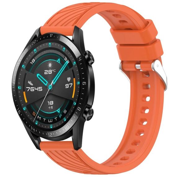 Per Huawei GT2 46mm Stripe Texture 22mm Cinturino in silicone (arancione)