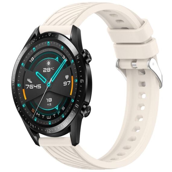 Per Huawei GT2 46mm Stripe Texture 22mm Cinturino in silicone (Starlight)