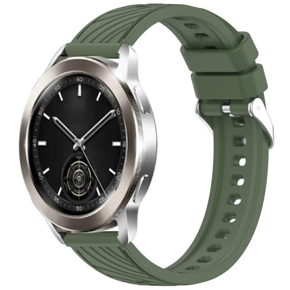 Per Xiaomi Watch S3 Stripe Texture 22mm Cinturino in silicone (verde scuro)
