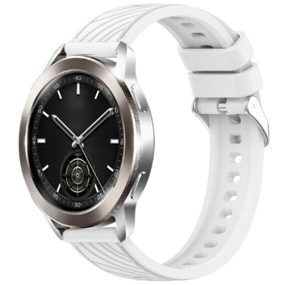 Per Xiaomi Watch S3 Stripe Texture 22mm Cinturino in silicone (bianco)