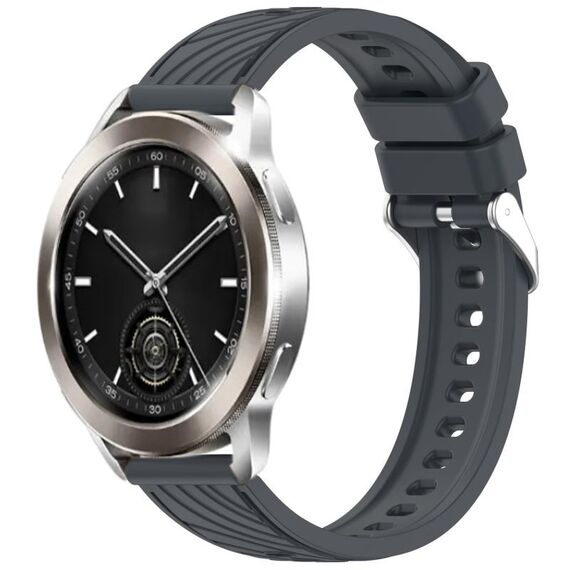 Per Xiaomi Watch S3 Stripe Texture 22mm Cinturino in silicone (grigio scuro)