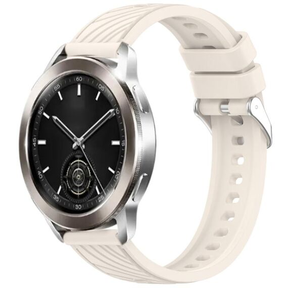 Per Xiaomi Watch S3 Stripe Texture 22mm Cinturino in silicone (Starlight)