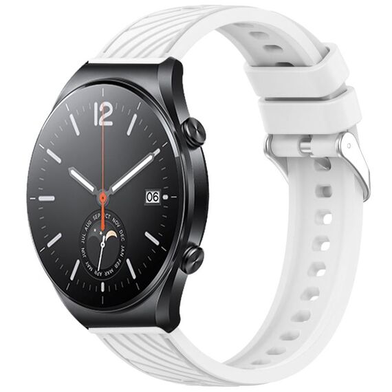 Per Xiaomi MI Watch S1 Stripe Texture 22mm Cinturino in silicone (bianco)