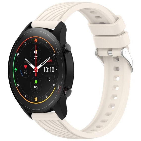 Per Xiaomi MI Watch S1 Pro Stripe Texture 22mm Cinturino in silicone (Starlight)