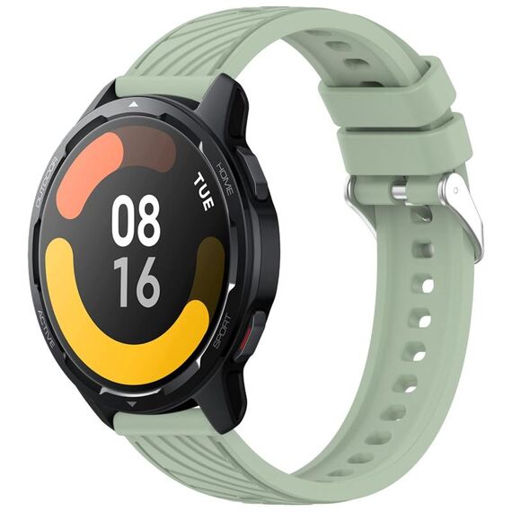 Per Xiaomi Watch S1 Active Stripe Texture cinturino in silicone da 22 mm (verde chiaro)