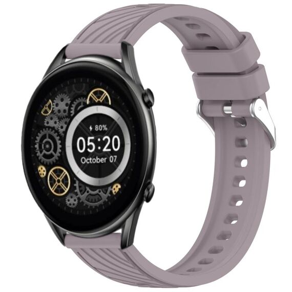 Per Xiaomi Haylou RT2 LS10 Stripe Texture 22mm Cinturino in silicone (Roland Purple)