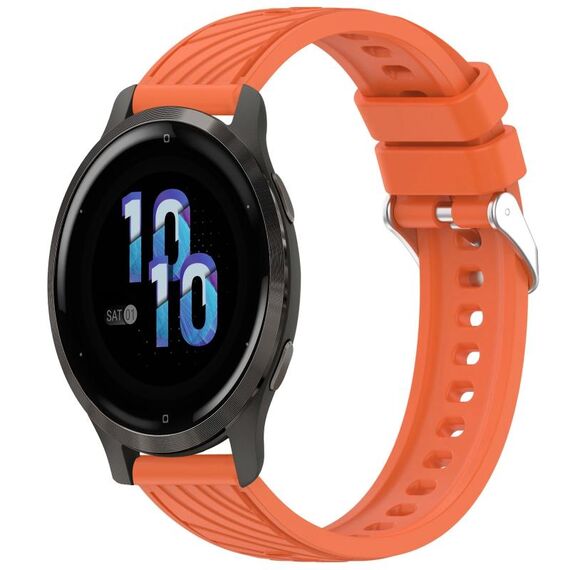 Per Garmin Venu 2S Stripe Texture 18mm cinturino in silicone (arancione)