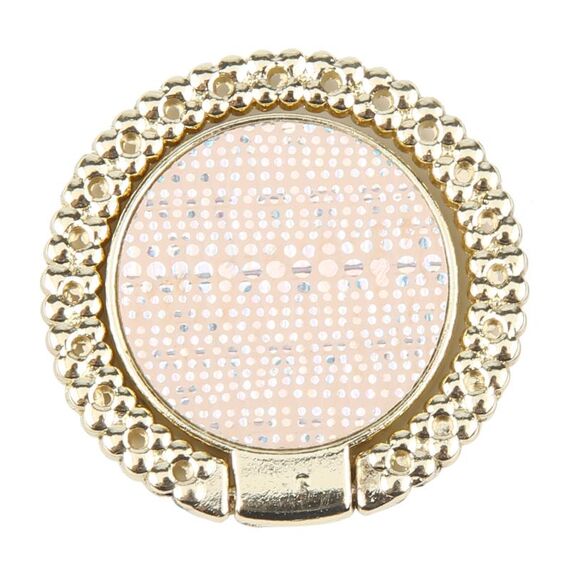 Supporto ad anello per cellulare in metallo con diamante Flash (oro + rosa chiaro)