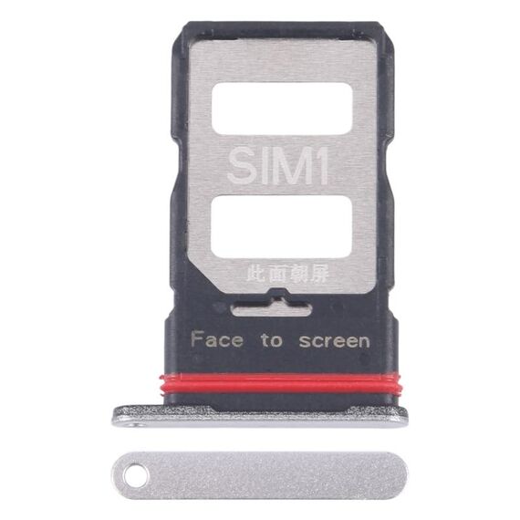 Per Xiaomi Poco X6 Pro Vassoio scheda SIM originale + Vassoio scheda SIM (argento)