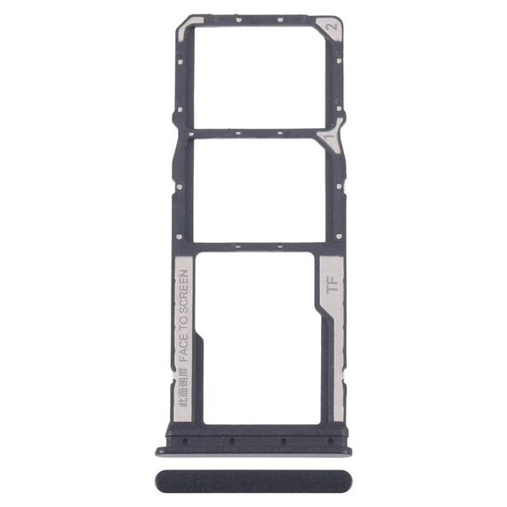Per Xiaomi Redmi 13R Vassoio scheda SIM originale + Vassoio scheda SIM + Vassoio scheda Micro SD (nero)