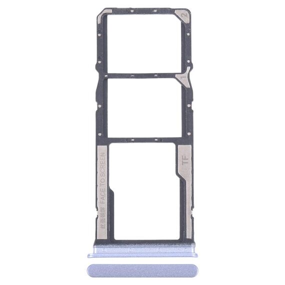 Per Xiaomi Redmi 13R Vassoio scheda SIM originale + Vassoio scheda SIM + Vassoio scheda Micro SD (blu)