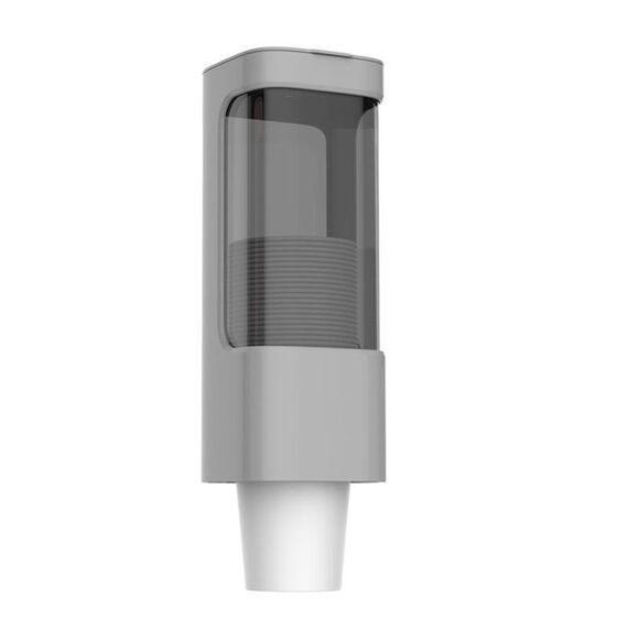 Organizzatore per bicchieri monouso per uso domestico, distributore di acqua antipolvere, mensola da parete, stile: cilindro singolo grigio