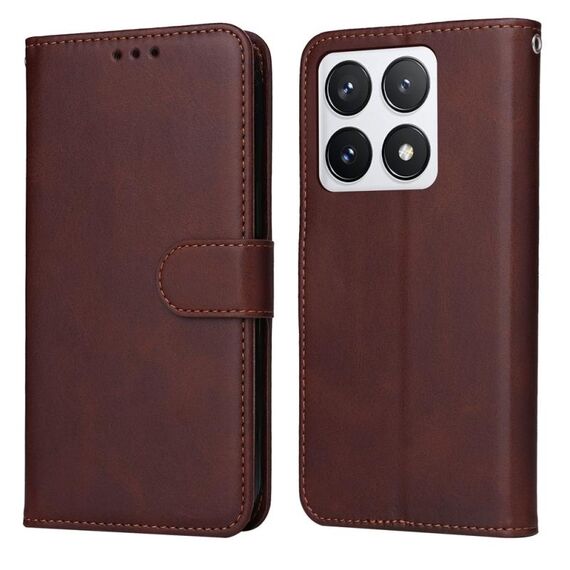 Per Xiaomi 14T Pro Classic Calf Texture Custodia in pelle Flip per telefono (marrone)