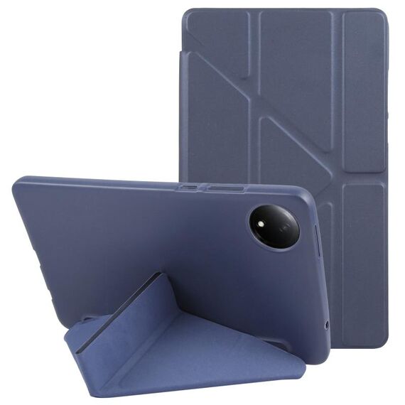 Per Xiaomi Redmi Pad SE 8.7 Custodia in silicone con effetto deformazione in pelle per tablet (blu scuro)