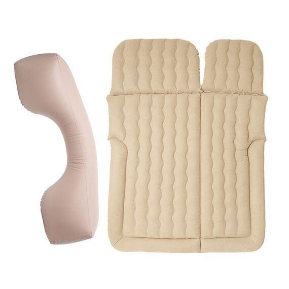 Materasso gonfiabile per viaggio in auto SUV sedile posteriore/bagagliaio, colore: beige doppio scopo lungo molo
