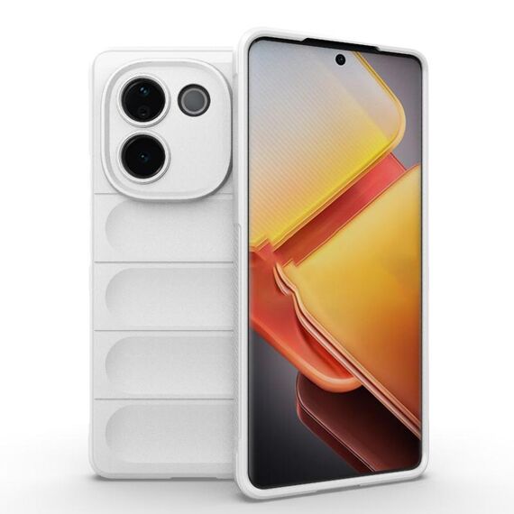 Per vivo iQOO Z9s Pro India Magic Shield TPU + custodia in flanella per telefono (bianco)