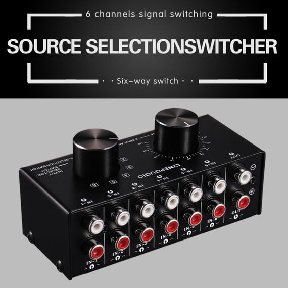 Selettore Audio 6 Ingressi 1 Uscita con Controllo Volume SYA005796 6922769240931