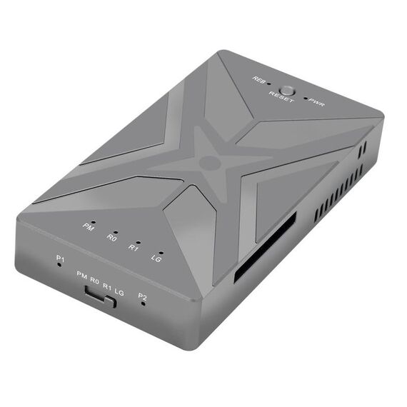 Doppio M.2 NVME SSD RAID Array Mobile Hard Drive Enclosure Tipo-C USB3.2 GEN2x2 20G 586R (grigio scuro)