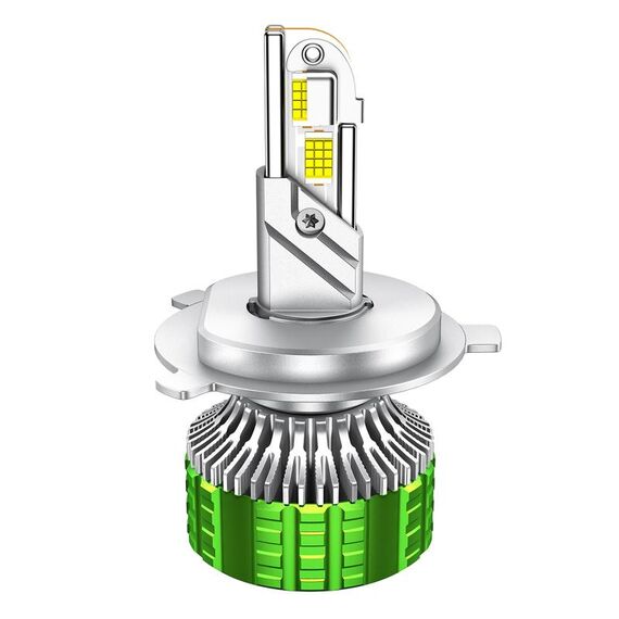 Faro per auto impermeabile in lega di alluminio con doppio tubo di rame a LED da 100 W, lampadina: H4