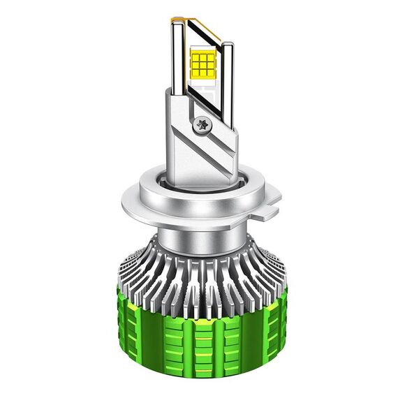 Faro per auto impermeabile in lega di alluminio con doppio tubo di rame a LED da 100 W, lampadina: H7