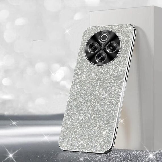 Per vivo Y300 Pro Custodia per telefono con polvere glitterata elettrolitica (argento)