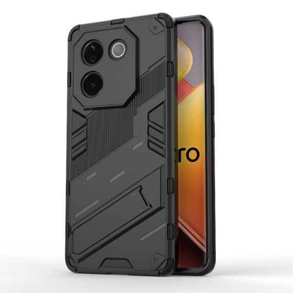Per vivo iQOO Z9s Pro 5G India Punk Armor 2 in 1 PC + TPU Custodia per telefono con supporto (nero)