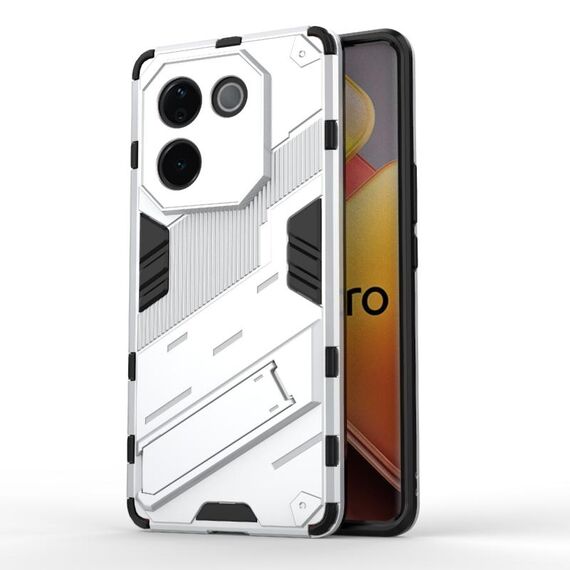 Per vivo iQOO Z9s Pro 5G India Punk Armor 2 in 1 PC + TPU Custodia per telefono con supporto (bianco)
