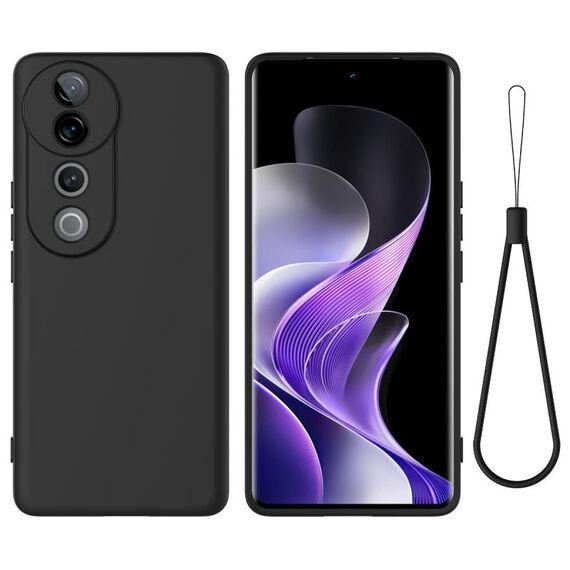 Per vivo T3 Ultra Solid Color Liquid Silicone Custodia antiurto a copertura totale per telefono (Nero)