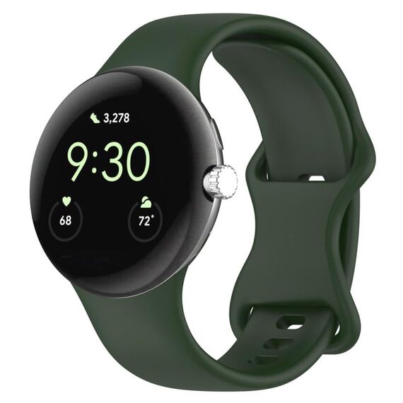 Per Google Pixel Watch 3 41mm Cinturino ufficiale in silicone (verde scuro)