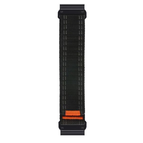 Cinturino per orologio con chiusura a strappo e sgancio rapido in nylon da 26 mm (nero)