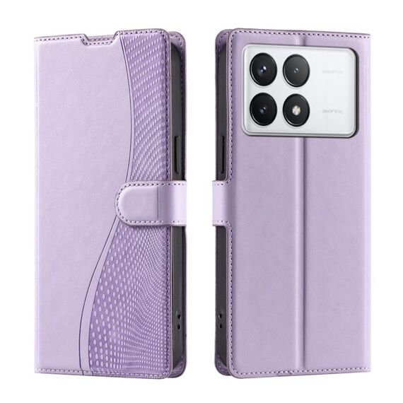 Per Redmi K70 Voltage Custodia ultra sottile in pelle a pois (viola)