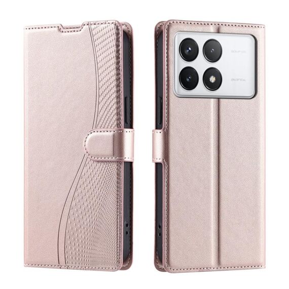Per Redmi K70 Voltage Custodia ultra sottile in pelle a pois (oro rosa)