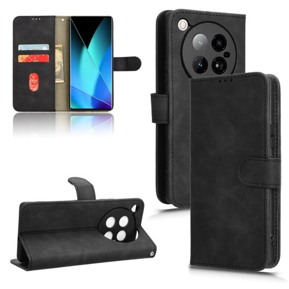 Per Infinix Zero 40 4G Custodia in pelle magnetica con chiusura magnetica (nera)