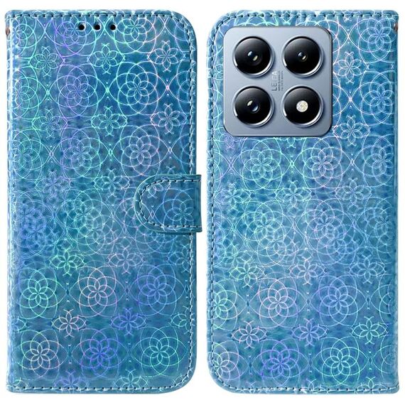Per Xiaomi 14T Custodia per telefono in pelle con fibbia magnetica colorata (blu)