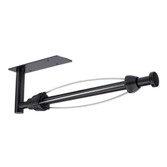 Portarotolo di carta da cucina in acciaio inox con smorzatore, porta rotolo di carta per pellicola trasparente senza perforazione, stile: YS1 Square Black Silver Line