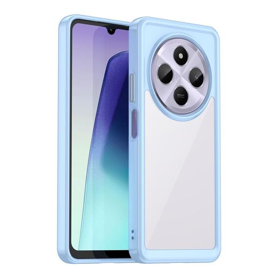 Per Redmi 14R Custodia per telefono in TPU ibrida acrilica serie colorata (blu)