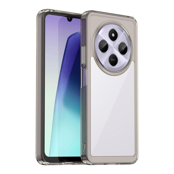 Per Redmi 14R Custodia per telefono in TPU ibrida acrilica serie colorata (grigio trasparente)