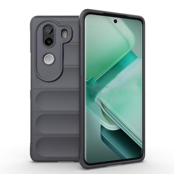 Per vivo iQOO Z9s 5G Magic Shield TPU + custodia in flanella per telefono (grigio scuro)