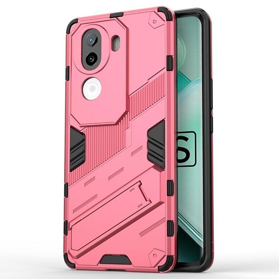 Per vivo iQOO Z9s 5G Global Punk Armor 2 in 1 PC + TPU Custodia per telefono con supporto (rosso chiaro)
