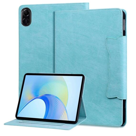 Custodia per tablet in pelle con fibbia a forma di gatto per Honor Pad X8a (blu cielo)
