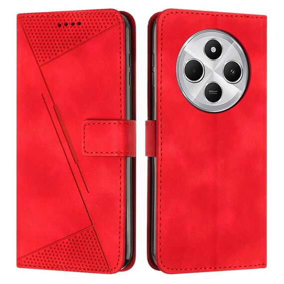 Per Redmi 14C 4G Dream Triangle Custodia in pelle per telefono (rosso)