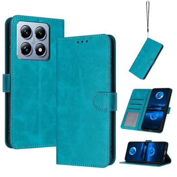 Per Xiaomi 14T Custodia per telefono in pelle con texture di vitello solido (verde)
