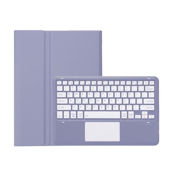 Per Huawei MatePad Air 12 2024 Custodia per tablet in pelle con tastiera Bluetooth staccabile ultrasottile con touchpad (bianco lavanda)