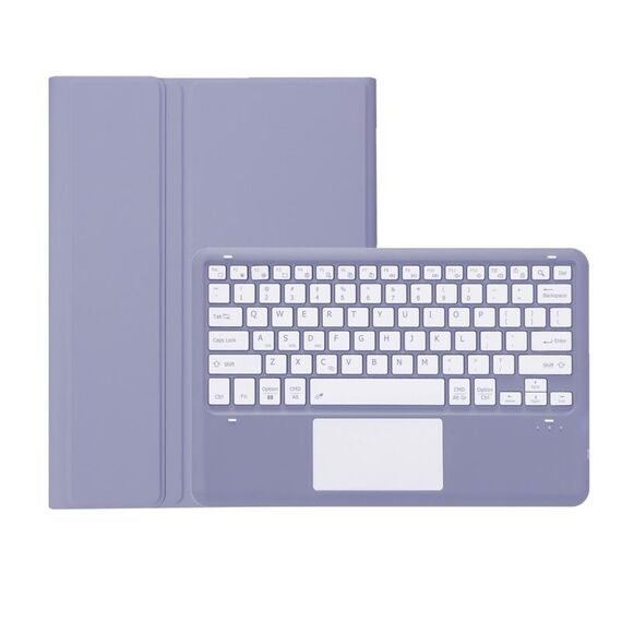 Per Honor MagicPad 2 12.3 AH22-A Custodia per tablet in pelle con tastiera Bluetooth staccabile ultrasottile con touchpad (bianco lavanda)