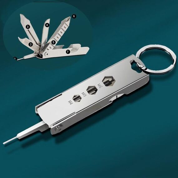 5 in 1 Multi Tool Piccoli gadget per esterni con espulsore per vassoio SIM, cacciavite, apribottiglie, ecc.