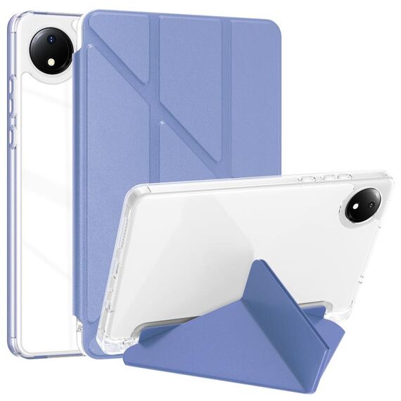 Per Xiaomi Redmi Pad SE 8.7 Custodia per tablet in pelle con deformazione acrilica trasparente (viola lavanda)